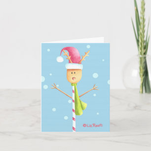 Snoep-Stick Reindeer - Kaart van Liz Revit