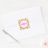 Snoep Stippen Gepersonaliseerde Monogram Sticker (Envelop)