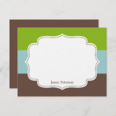 Snoep Strepen Flat Dank u kaart / Opmerking Kaart (Voorkant / Achterkant)