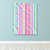 Snoep Stripe Canvas Afdruk (Insitu (Houten vloer))