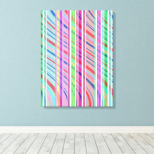 Snoep Stripe Canvas Afdruk (Insitu (Houten vloer))