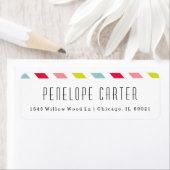 Snoep stripe retouradreslabels etiket (Insitu)