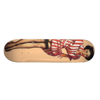 Snoep Striper Pin Up Meisje Skateboard