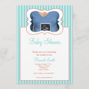 Snoep Stripes - Foto Baby shower TR Kaart