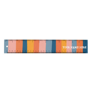 Snoep Stripes Oranje Roze Blauw, IT-Ruler AANPASSE Lineaal