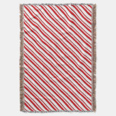 Snoep Stripes, pepermunt, rood en wit Deken (Voorkant Verticaal)