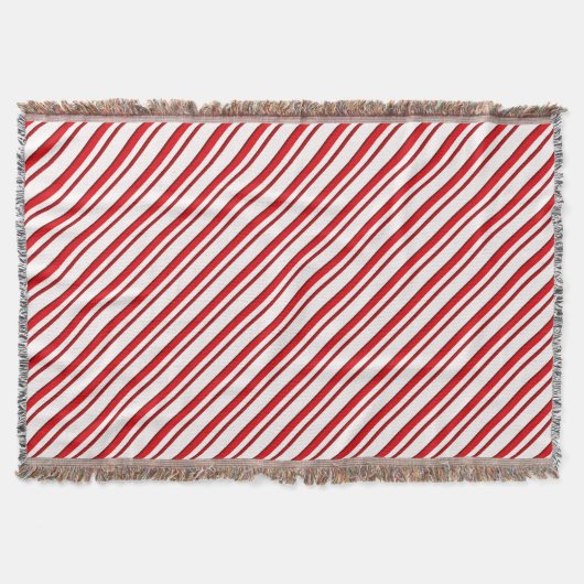 Snoep Stripes, pepermunt, rood en wit Deken (Voorkant)