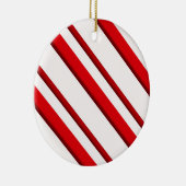 Snoep Stripes, pepermunt, rood en wit Keramisch Ornament (Rechts)