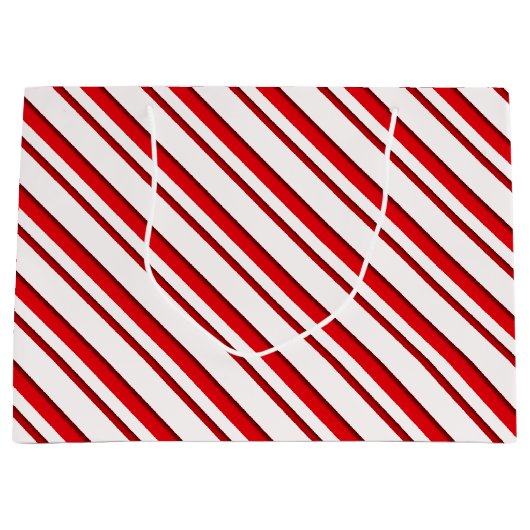 Snoep Stripes, pepermuntrood en wit Groot Cadeauzakje (Voorkant)