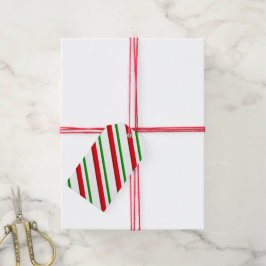 Snoep Stripes, rood, groen en wit Cadeaulabel