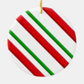 Snoep Stripes, rood, groen en wit Keramisch Ornament (Achterkant)