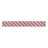 Snoep Stripes, roze en chocoladebruin Grosgrain Lint (Voorkant)