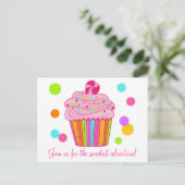 Snoep Surprise Cupcake Briefkaart (Staand voorkant)