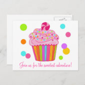 Snoep Surprise Cupcake Briefkaart (Voorkant / Achterkant)