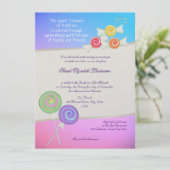 Snoep Sweet Bat Mitzvah Blue Raspberry Kaart (Staand voorkant)