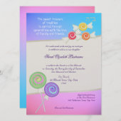 Snoep Sweet Bat Mitzvah Blue Raspberry Kaart (Voorkant / Achterkant)