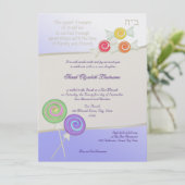 Snoep Sweet Bat Mitzvah Kaart (Staand voorkant)