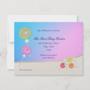 Snoep Sweet Blue Raspberry Bat Mitzvah Kaart