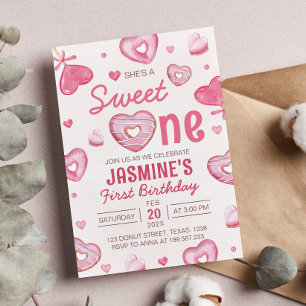 Snoep Sweet One 1e Verjaardagsuitnodiging Kaart