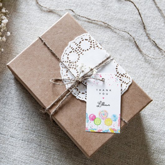 Snoep Sweet Shop Bedankt Cadeaulabel