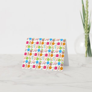 Snoep & Sweets Pattern Notecard Kaart