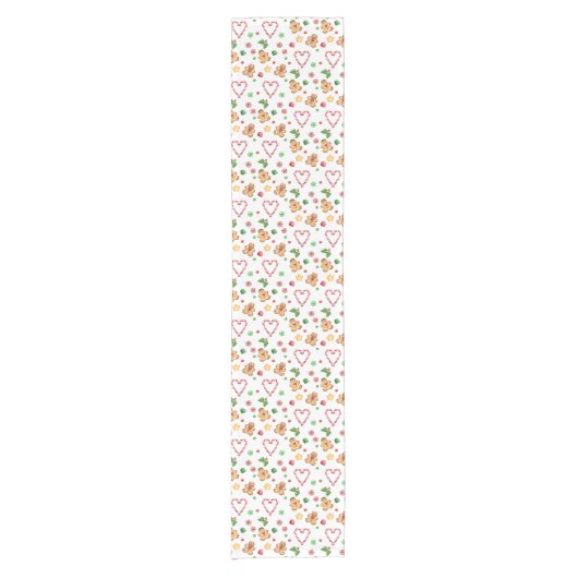 Snoep tafelblad met kerstontbijt korte tafelloper (Voorkant)