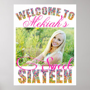 Snoep Theme Sweet Sixteen Birthday WELCOME SIGN Poster