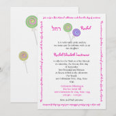 Snoep Treasures Bat Mitzvah Kaart (Voorkant / Achterkant)