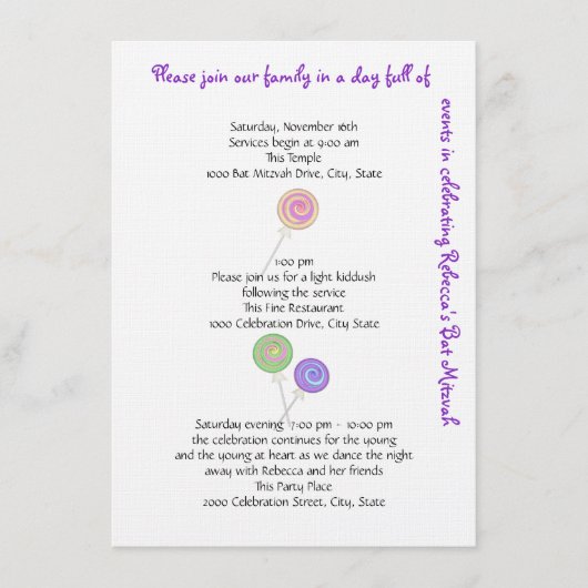 Snoep Treasures Evenementen en informatie Informatiekaartje (Voorkant)