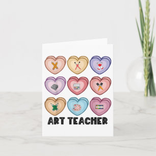 Snoep Valentijnsdag Art Teacher Hearts Schilderen Kaart