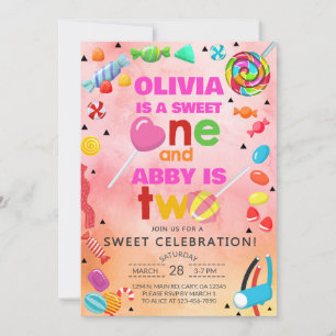 Snoep van broers en zussen... een liefje van twee  kaart