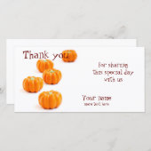 Snoep van de pompoen bedankkaart (Voorkant / Achterkant)