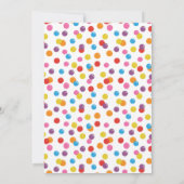 Snoep van de roodbal kaart (Achterkant)