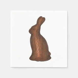 Snoep van melkchocolade-konijn paasmakerij servetten