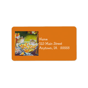 Snoep van muizen tikt snoepgoed voor de Waterverf  Etiket