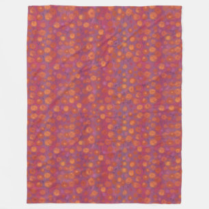 Snoep Veld, abstract bloempatroon, roze sinaasappe Fleece Deken