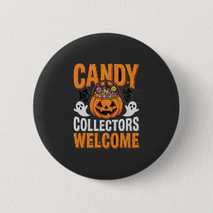 Snoep Verzamelende Halloween Pompoen Ronde Button 5,7 Cm