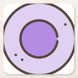 snoep vierkante kartonnen onderzetter