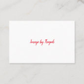 Snoep Visitekaartje (Achterkant)