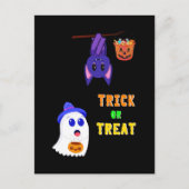 Snoep vleermuizen Trick Or Treat 31 oktober Hallow Briefkaart (Voorkant)