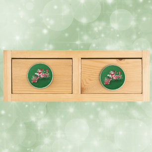 Snoep voor de kerstman met peppermint Keramische Knop