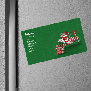 Snoep voor de kerstman met peppermint Visitekaartje Magneet
