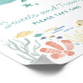 Snoep Walvis Onder De Zee Baby Shower Poster (Hoek)