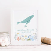 Snoep Walvis Onder De Zee Baby Shower Poster