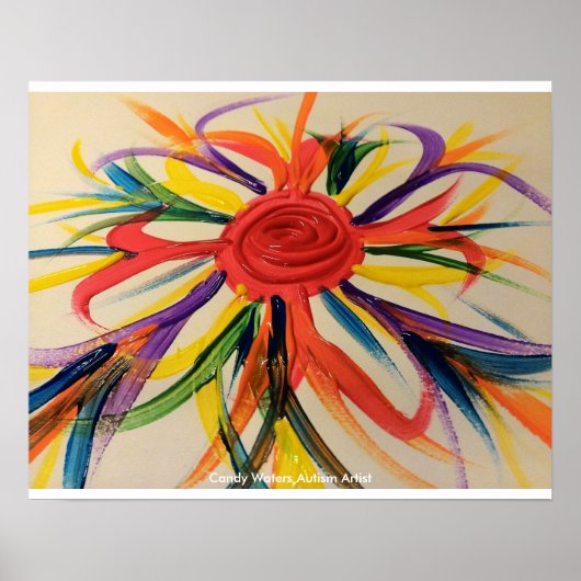 Snoep Waters Autisme Artist Poster (Voorkant)
