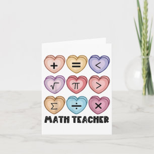 Snoep Wiskunde Valentijnsdag Harten Leraar Mathema Kaart