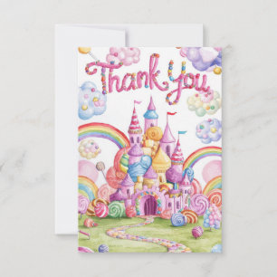 Snoep Wonderland Candyland bedankkaart