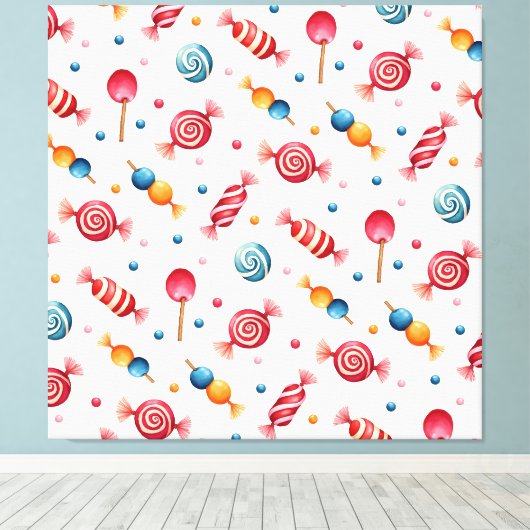 Snoep Wonderland Canvas Afdruk (Insitu (Houten vloer))