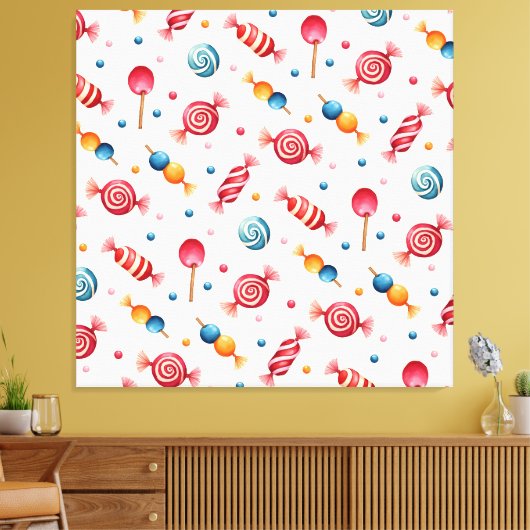 Snoep Wonderland Canvas Afdruk (Insitu (Woonkamer))