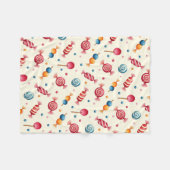 Snoep Wonderland Fleece Deken (Voorkant (Horizontaal))